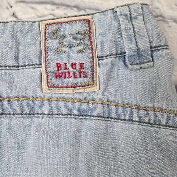 Blue Willi's Denim Skirt A Life More Pleasant Ice Blue Light Wash size 42 (12US) - Picture 7 of 13
